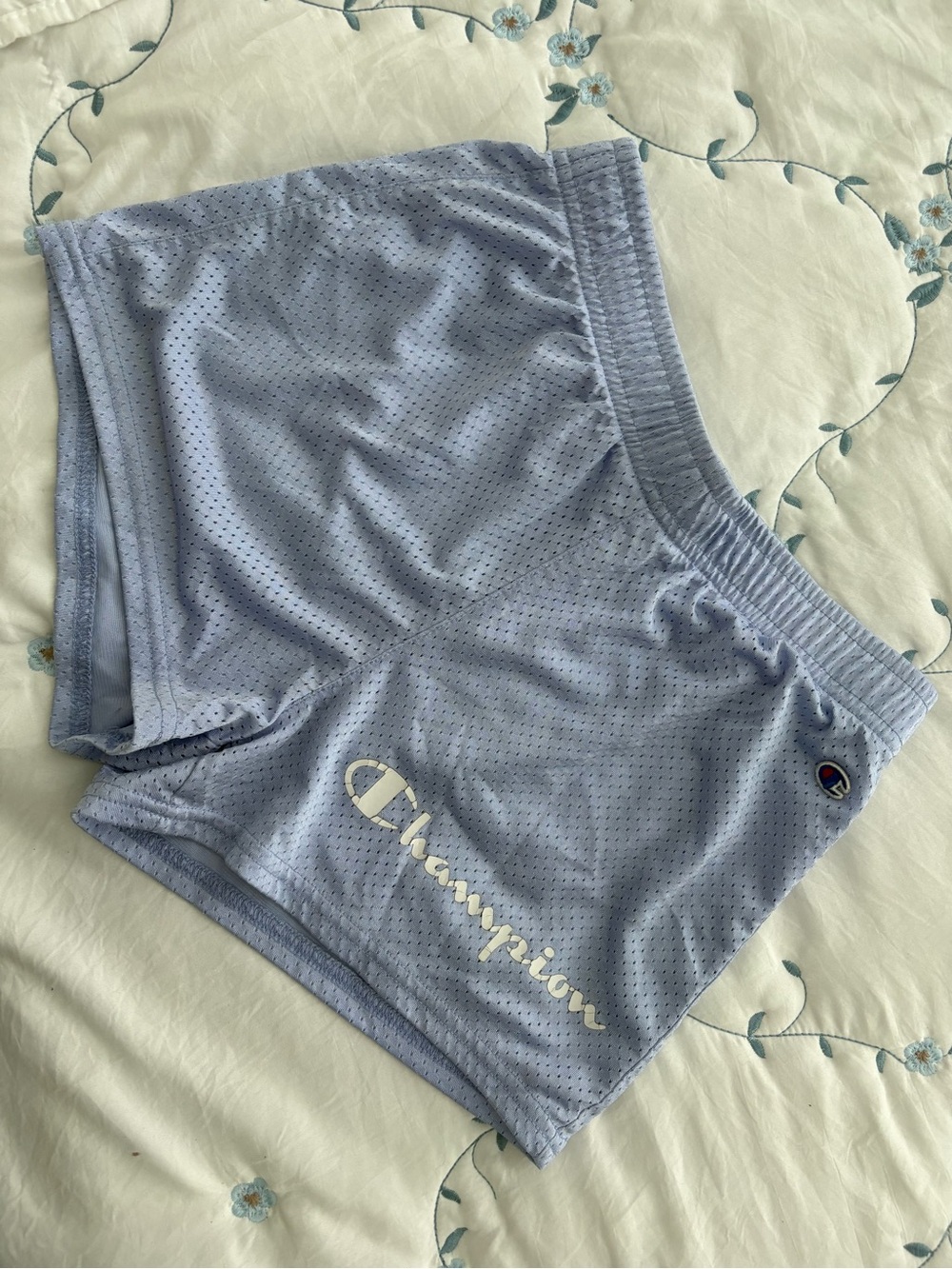 Champion Women's Light Lavender Athletic Mesh Shorts